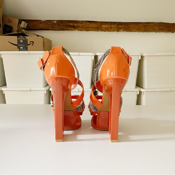 C Label Dolce Snakeskin Cut Out Platform Pumps - Picture 4 of 7